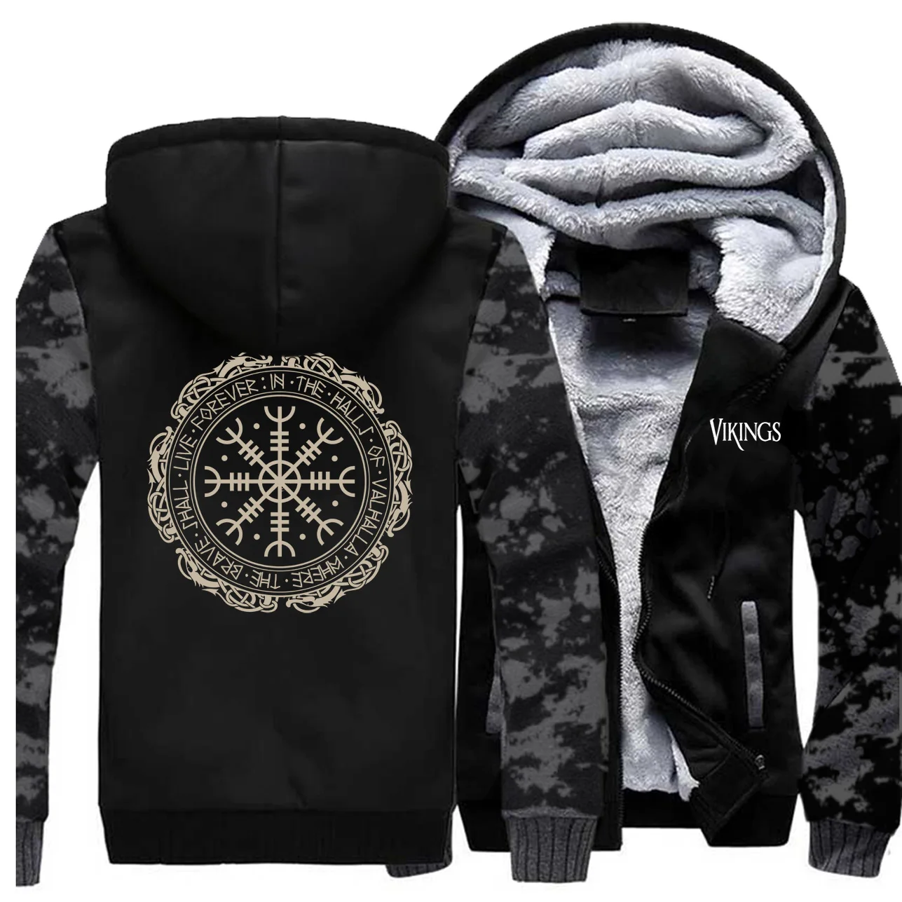 Odin Viking Gone To Valhalla Camo толстовки для мужчин ТВ шоу спортивный костюм винтажная
