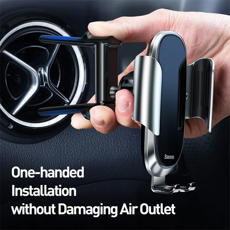 Details about / Gravity Phone Holder Air Vent Outlet Clamp Stand Bracket Car Mount Accessories