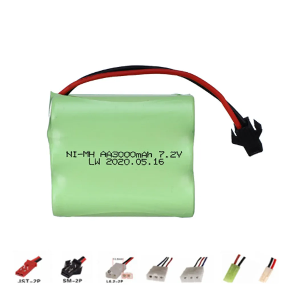 Batteria Nimh 7.2V 3000Mah Per Giocattoli Rc Serbatoi Auto Treni Robot Barca Pistola Ni-Mh Aa 700Mah 7.2V Batteria Ricaricabile 1 Pz