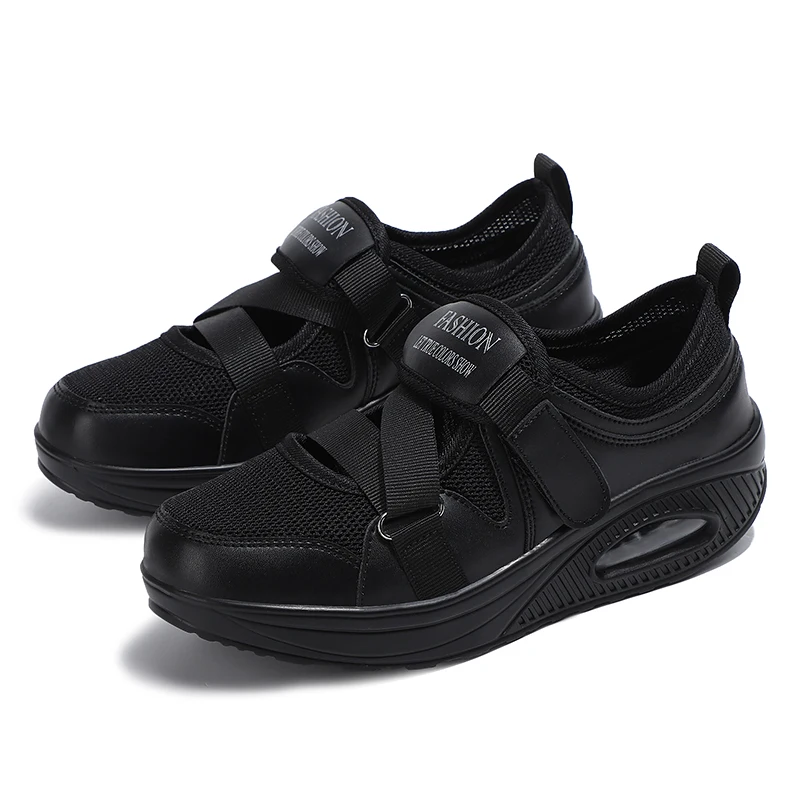 Slimming Shoes Women Fashion Mesh Sport Sneakers Women Lady Swing Shoes Spring Summer Breathable Platform Sneakers toning shoes