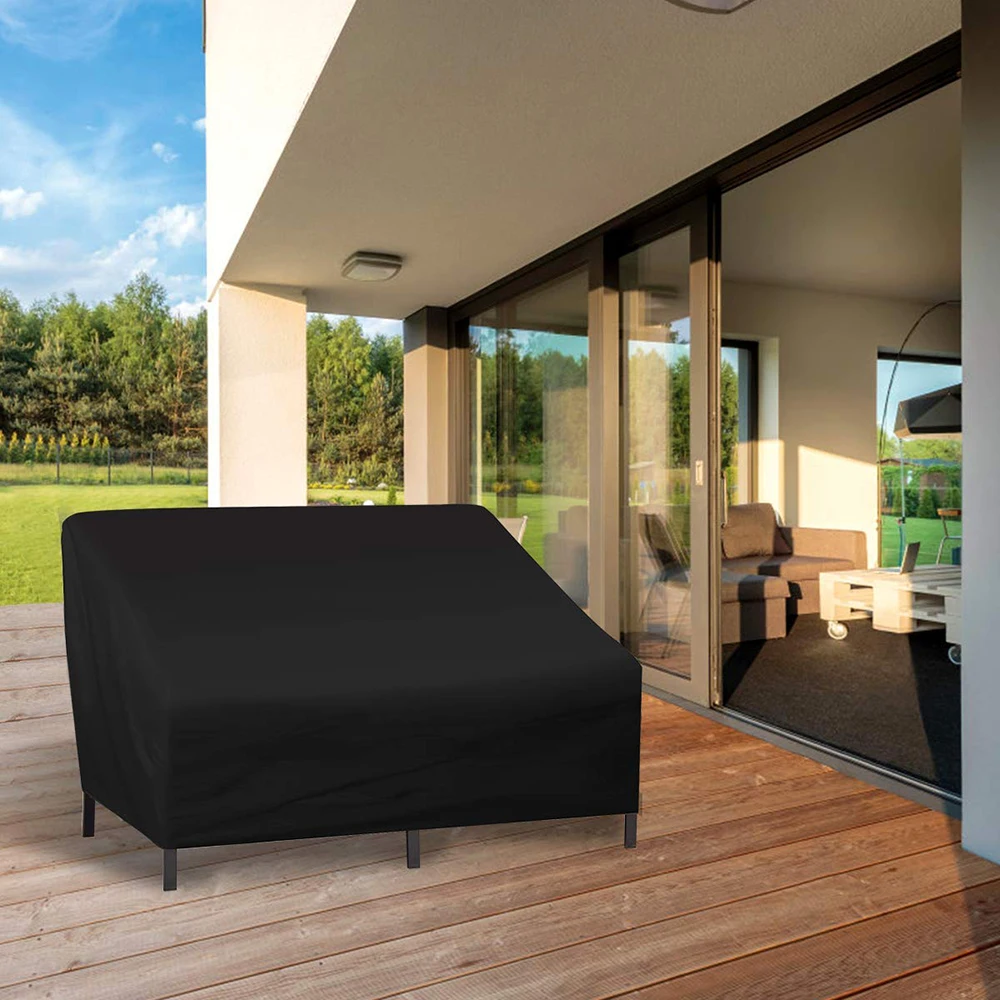 Rain Waterproof Snow Chair Sofa Table Cover High Back Outdoor Patio Garden Furniture Storage Dust Proof PVC Black Covers D30