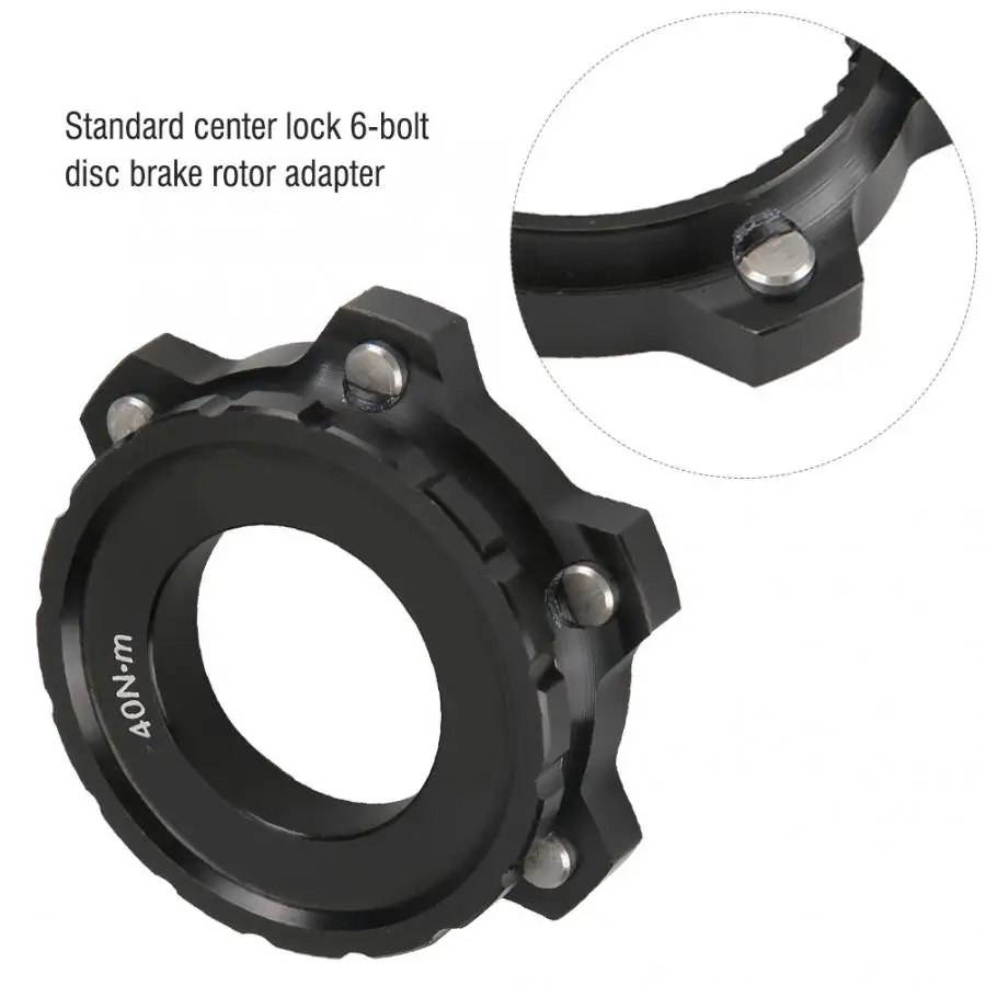 Mountain Bike Hub Disc Brake Adapter Disc Brake Rotor Adaptor Center Lock for 6-Bolt Disc Brake Rotors to Centerlock Hub Adapter