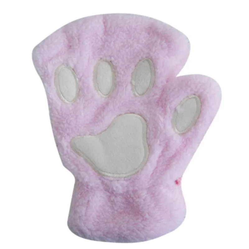 Милые плюшевые перчатки с когтями кошки, женские теплые мягкие плюшевые перчатки без пальцев, пушистые перчатки с медведем, кошкой, пушистыми животными - Цвет: 6