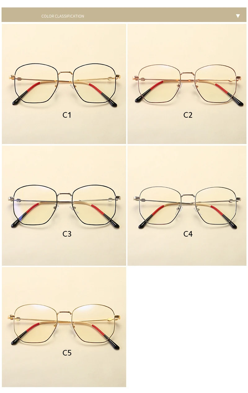 RBUDDY Ретро полигональные очки Рамка Анти-Синие Защитные очки для компьютера прозрачные женские оптические очки декоративные очки