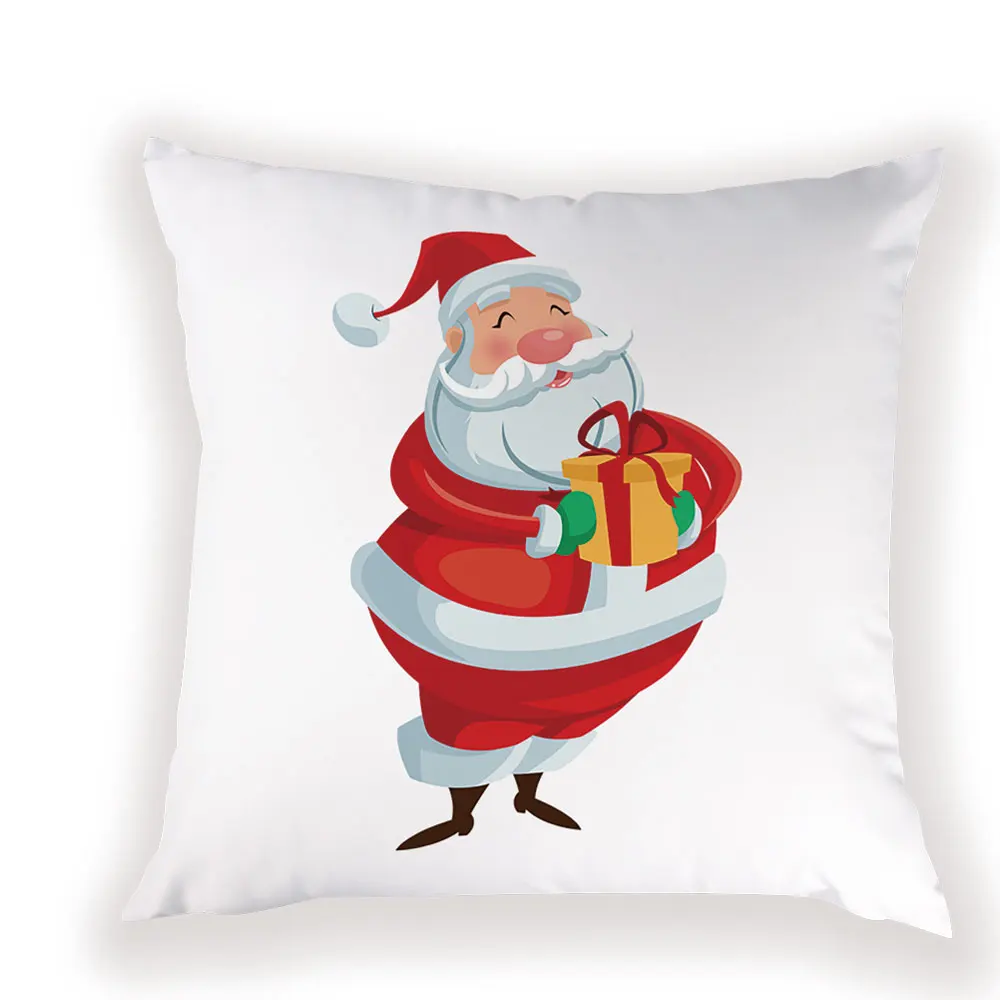 Christmas Decorations Cushion Cover Cartoon Santa Claus Cushion Decorative Bed Reindeer Case on The Pillow Merry Pillow Covers - Цвет: L1808-11