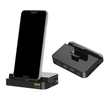 

7-in-1 2 USB3.0 Type-C to HDMI Converter Dock SD TF Card Charge Station Hub