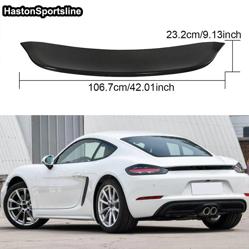 Для Porsche 718 Cayman Boxster углеродное волокно гоночный автомобиль задний утиный спойлер Крылья багажника