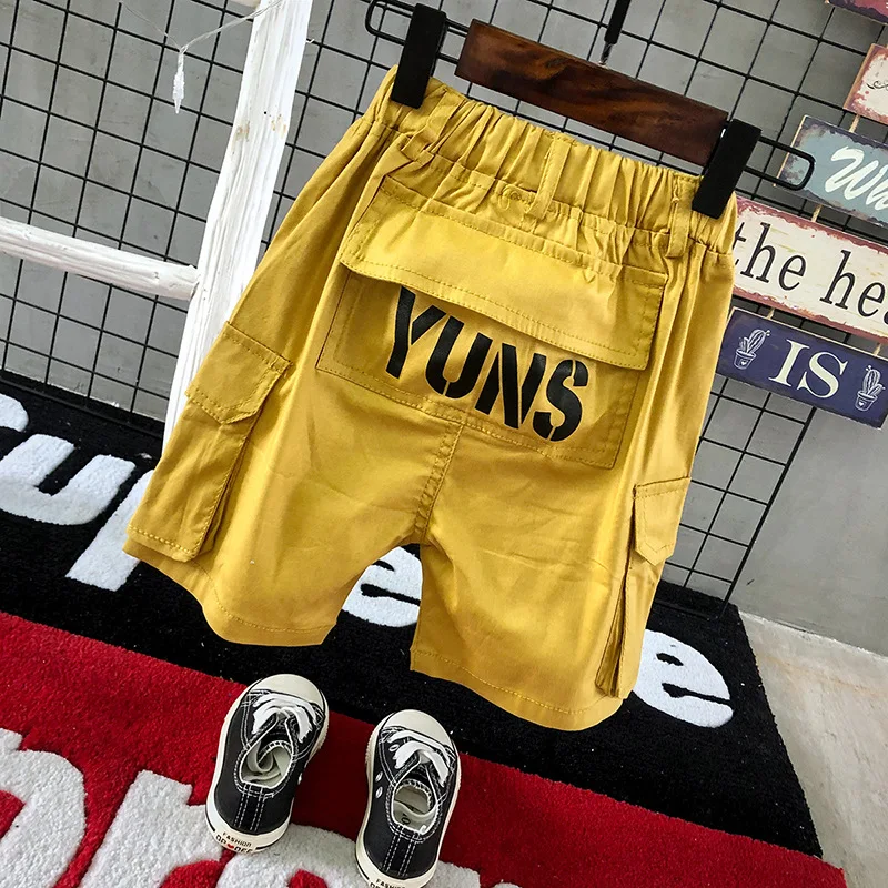 New Style Boys' Cropped Pants Summer Children Loose-Fit Pants Children Thin Bib Overall Korean-style Fashion