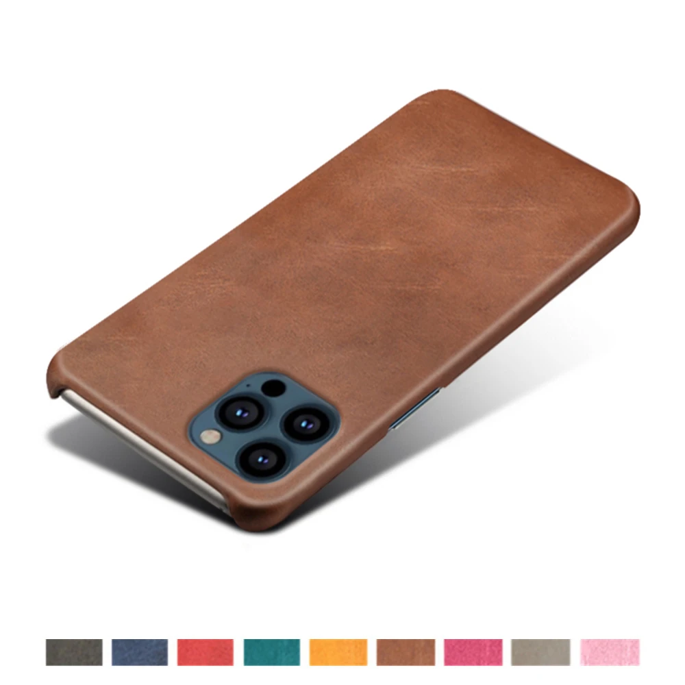 

Luxury Vegan PU Leather Cover On The For iPhone 13 Pro Funda Wearable Slim Coque For Apple iPhone 13pro 6.1" 2021 Phone Case