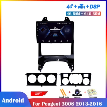 

10.1inch Android Multimedia Player For Peugeot 3008 2013-2018 Car Radio Stereo 4G Net Navigation GPS Touch IPS Wifi Screen DSP