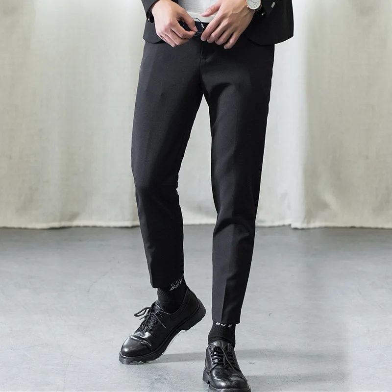 Zogaa 2019 New Fashion Japanese Style Trousers Men's Slim Casual Cotton Suit Pants Literary Male Youth Suit Pants Hot Sale