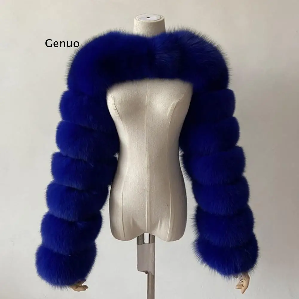 

Ladies Furry Cropped Fur Warm Coat Winter Faux Fox Fur Women Super Short Coats Female Luxury Faux Fur Jacket Abrigo Mujer