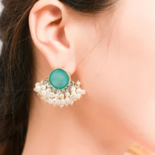 Индийские Женские аксессуары для танцев плетеные бусы серьги аксессуары для танцев