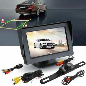 

Hot 4.3 Inch HD Foldable Car Rear View Monitor Reversing LCD TFT Display With Night Vision Backup Rearview Camera For Vehicle