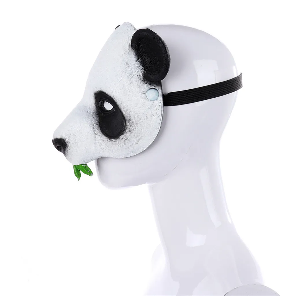 Маска Пенда унисекс Mardi Gras Половина лица панды маска намордники для собак Злодеи костюм вечерние мяч Хэллоуин Maska na twarz@ 25