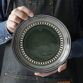 

Tableware Ceramic Dinner Plate Set Dish 8/10 Inch Porcelain Cute Dessert Plate Dinnerware Western Plate Pasta Dish salad Dish