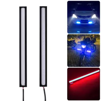 

2Pcs Waterproof 12V LED COB Auto Car Driving Running Lamp Strip Automobiles Fog Lamp Bar Blue/Ice Blue/Red