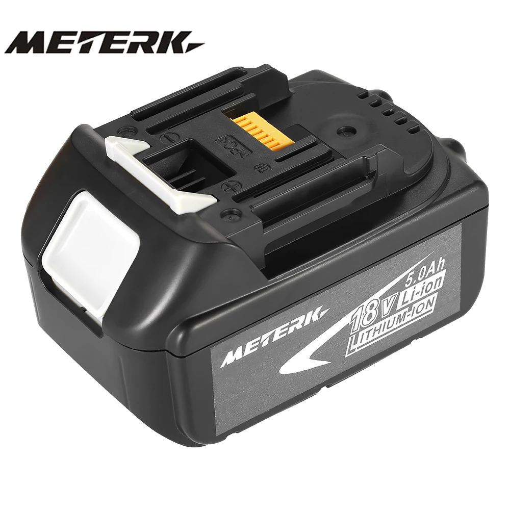 

New Meterk BL1850 18V 5.0Ah Power Tools Battery High Capacity Recharcheable Lithium replacement Battery Pack for MAKITA