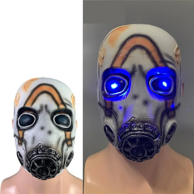 Лидер продаж, маска borderland 3 Psycho для косплея, латексная маска Krieg, реквизит для косплея на Хэллоуин, светодиодный/без светодиодный, 2 типа
