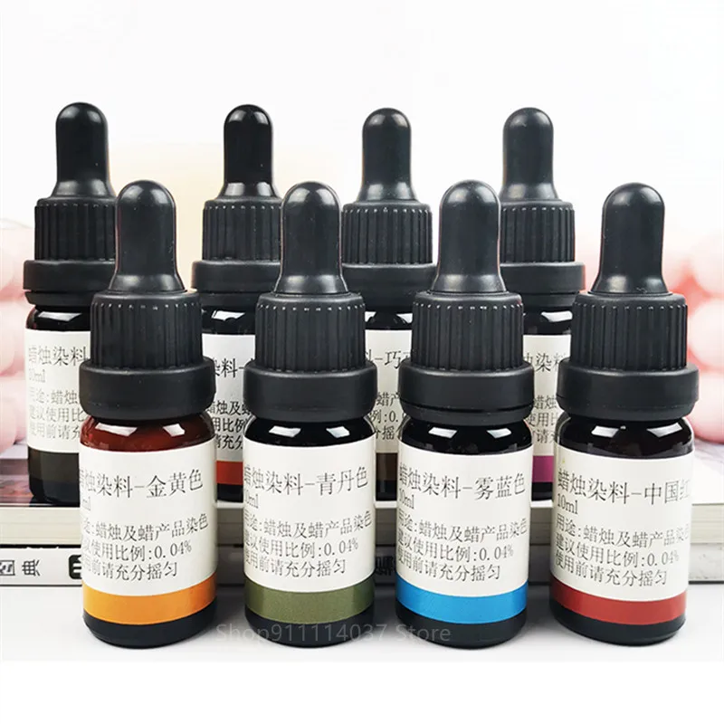 10ML Morandi Color Soy Wax Ice Flower Dye Resin Pigment Liquid Concentrated Colorant for DIY Candle Making Soap Coloring Pigment