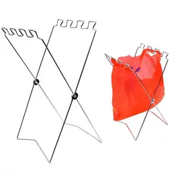 Folding Trash Rack Holder Special Rack for Garbage Bags Camping Tool for Home Kitchen Picnic Barbecue Plastic Bag Holder