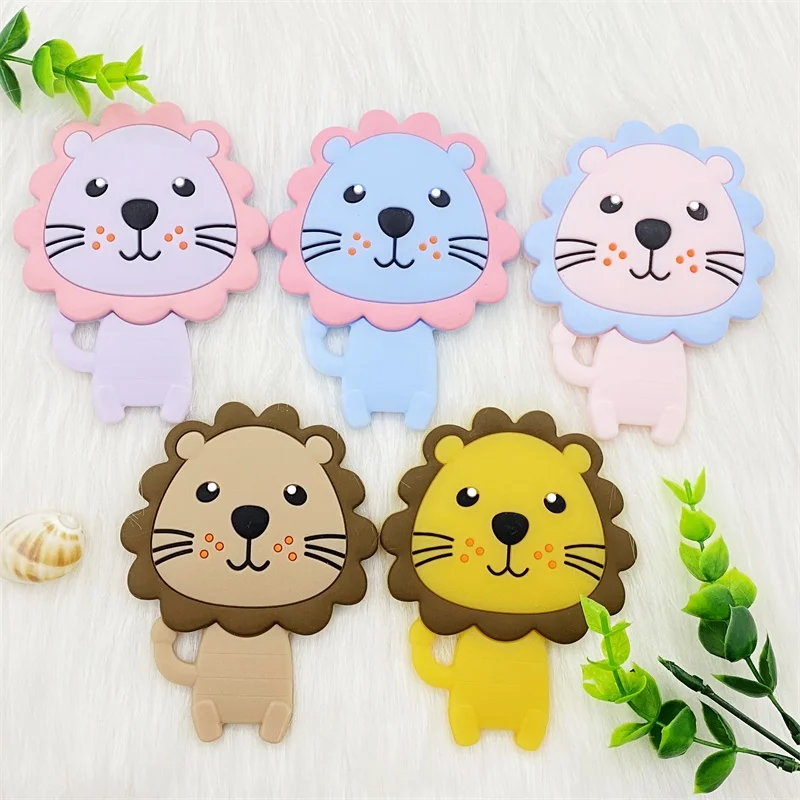 1pcs Silicone Teether unicorn Cartoon Animal BPA Free Rodents Teething Necklace Food Grade Infant Chewable Toys Baby Teether 4