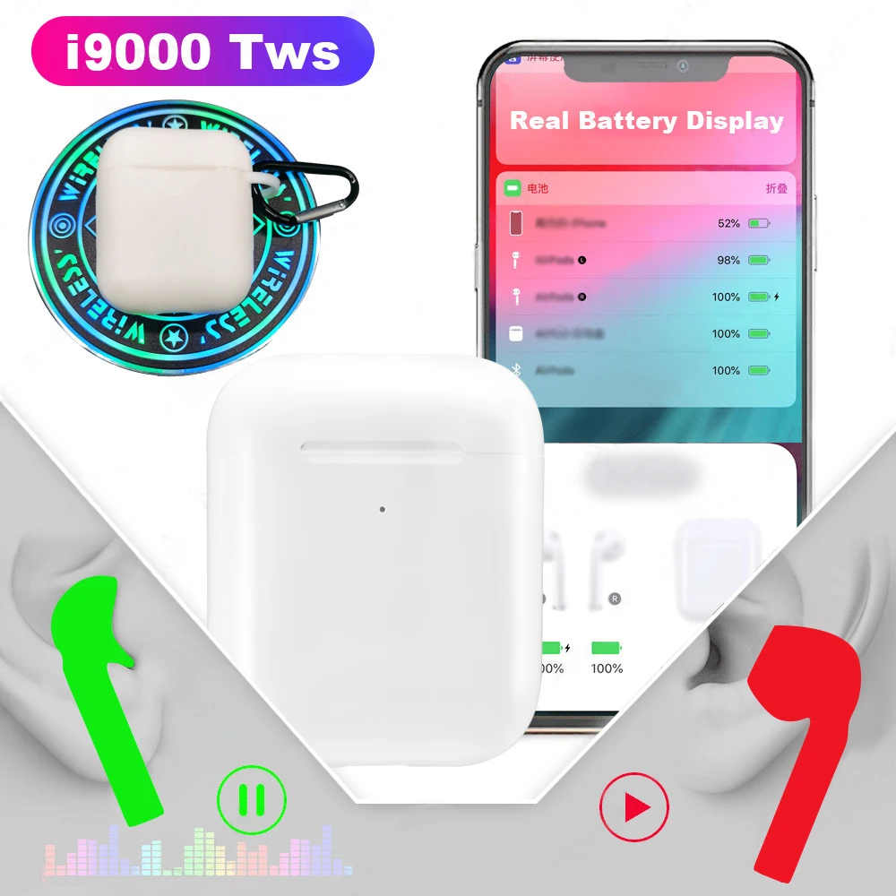 newest i9000 TWS In-ear Smart Sensor Wireless Earphone Super Sound Earbuds Bluetooth 5.0 Earphones Pk i1000 i2000 i800 TWS