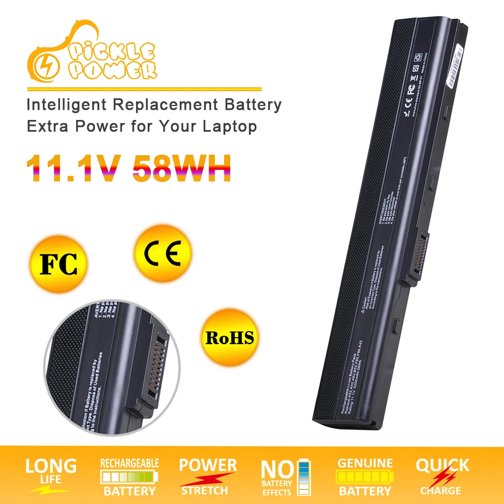 14 8 V 2600mAh Аккумулятор для ноутбука Asus K52F A32 K52 K52J A52F A42 X52F K42F X52J A52J A42J K52JC A41 B53
