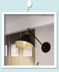 Промышленный стиль лофт американский кантри Железный Ретро пеньковая веревка Настенные светильники винтажное промышленное освещение подвесные светильники 110-240 В