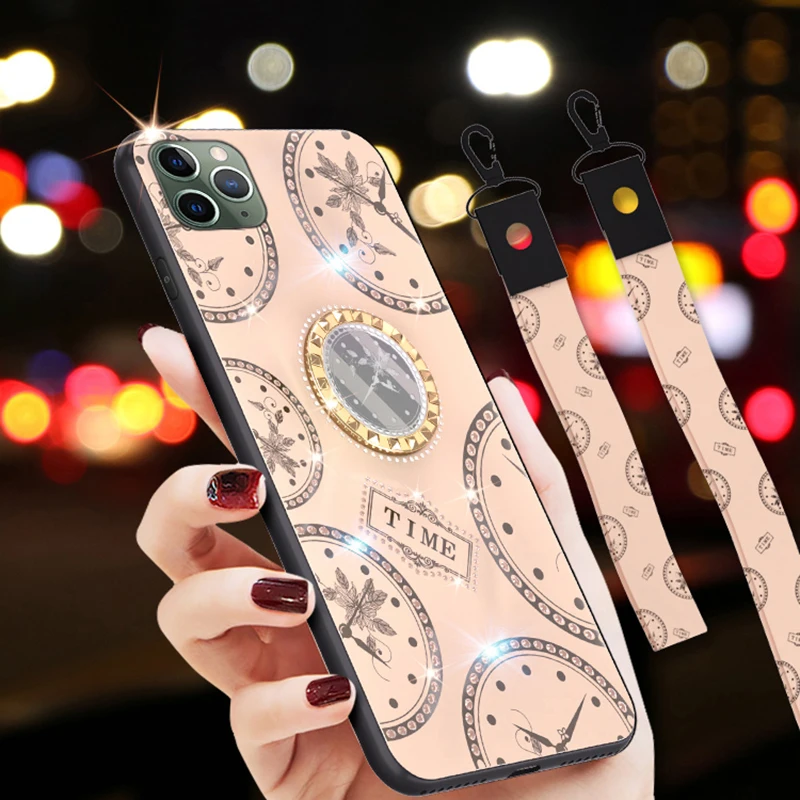 Модная обувь с блестящими держатель палец кольцо ремешок чехол телефона для iPhone