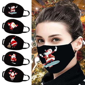 

Dust Mask Christmas Print Rescue Breathable Multi-purpose Face Cover Reuse Mask Facemask Mascarilla Proof Mask Filter