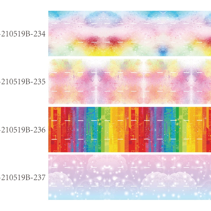 

Wholesale Rainbow Color ombre printed grosgrain ribbon (50 yards/lot) 25mm 38mm for making hair bows DIY