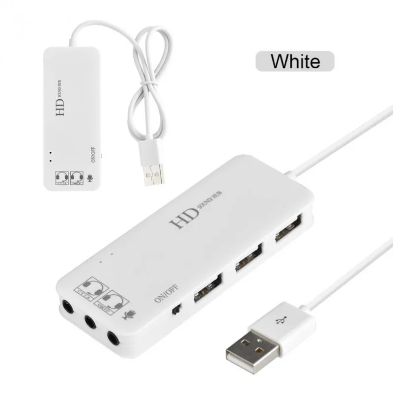 USB 2,0 зарядное устройство концентратор стерео наушники микрофон разъем 7.1CH адаптер звуковой карты