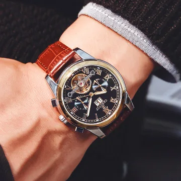CAROTIF лучший Элитный бренд качество Tourbillon Для мужчин мужские часы фазы Луны