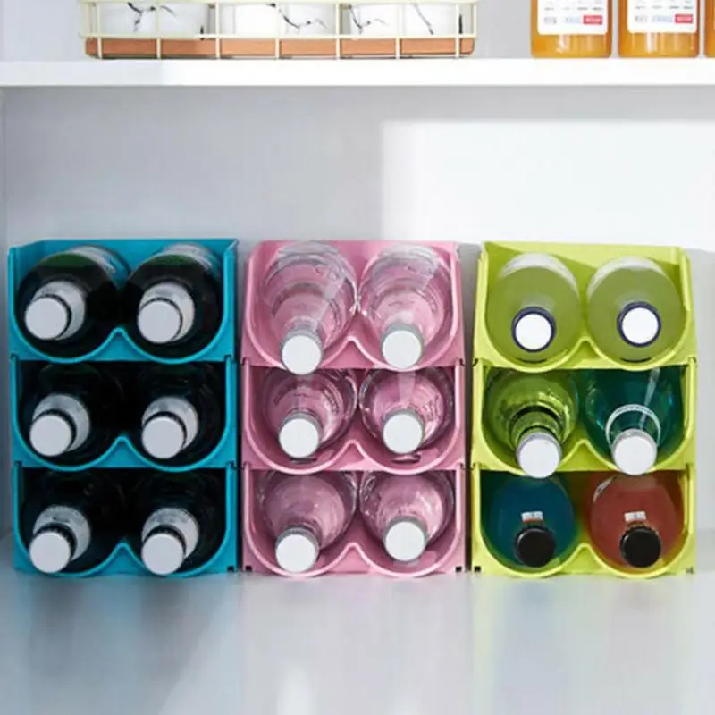 

Beer Bottle Beverage Can Refrigerator Storage Box Rack Stackable Organizer