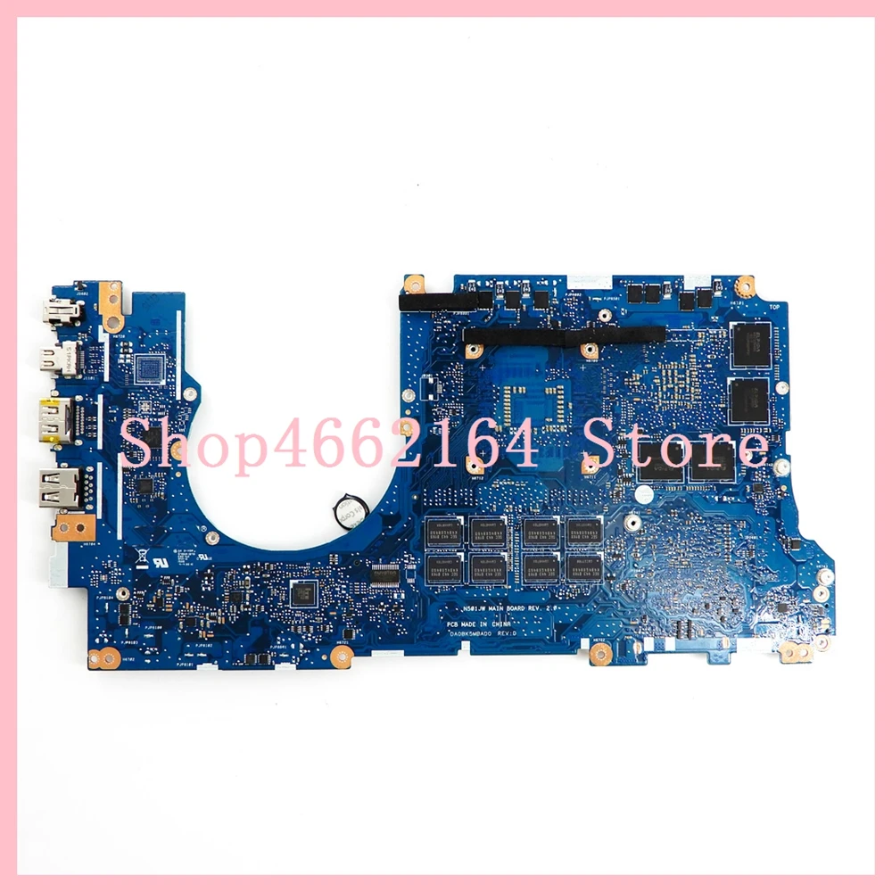 Системная плата N501JW с Φ CPU 8 Гб RAM GTX960M/2G для ASUS ROG UX501J G501J UX50JW FX60J протестированная