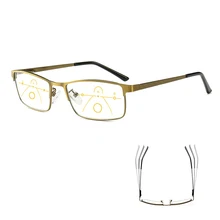 Мужские Мультифокальные очки для чтения, прогрессивные очки для чтения, унисекс, прозрачные близкие дальние очки 1,50 2,0 2,5 3,0