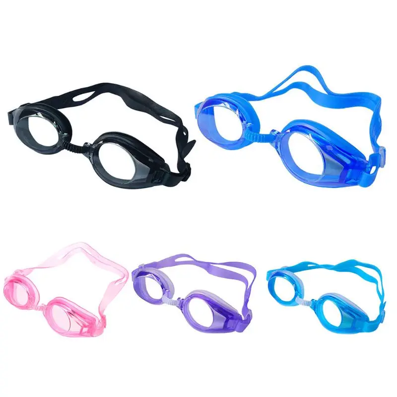 

Adult Kid Swimming Goggles No Leaking Anti Fog Waterproof UV Protection Adjustable Rubber Band Optical Glasses With Portable Bag