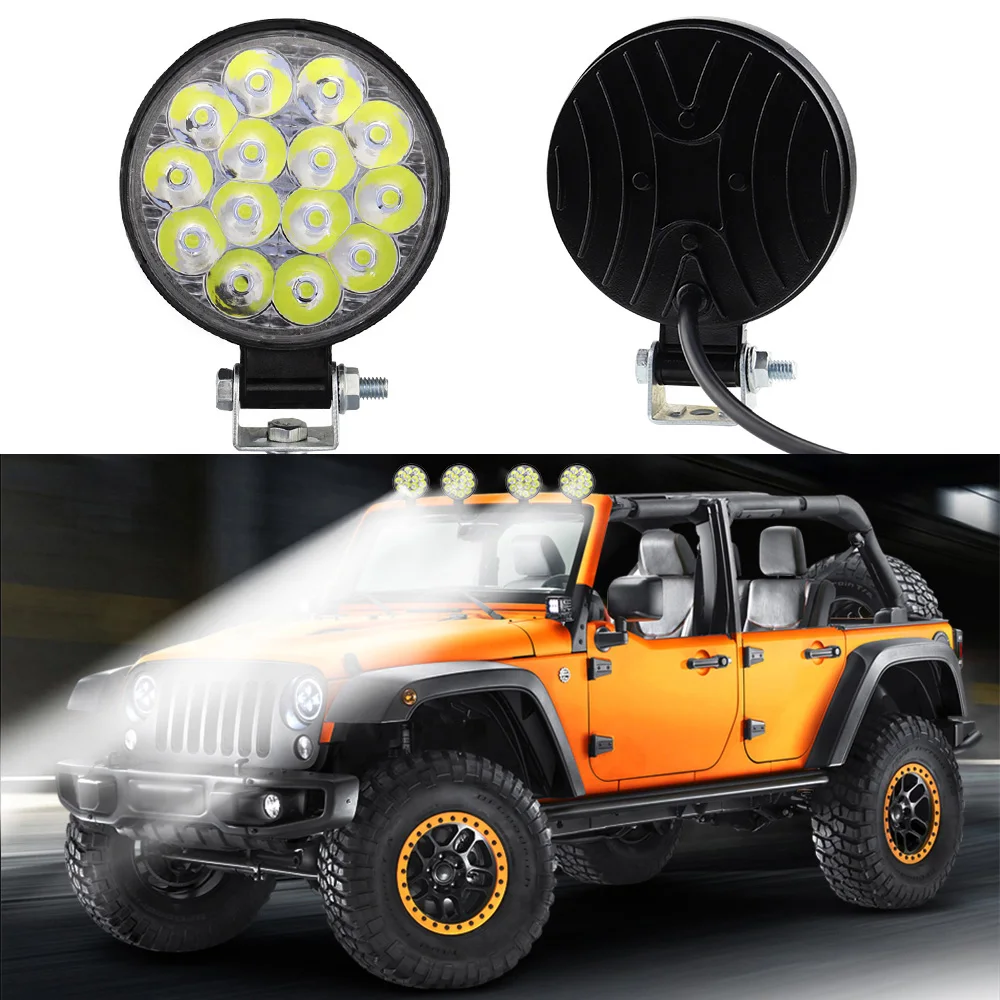 2X42 Вт 10-30 в светодиодный круглый рабочий светильник для внедорожников, грузовиков, внедорожников, вездеходов, высокое качество, аксессуары для освещения