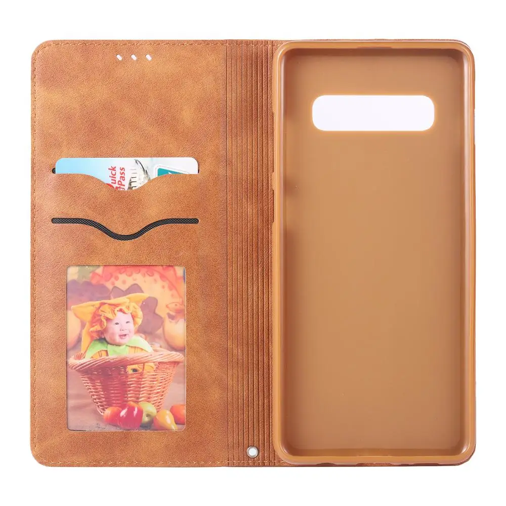 Магнитный кожаный чехол-книжка в стиле ретро для samsung Galaxy S8, S9, S10 Plus, S10e, Note 9, S7 Edge, чехол-кошелек, слот для карт, подставка