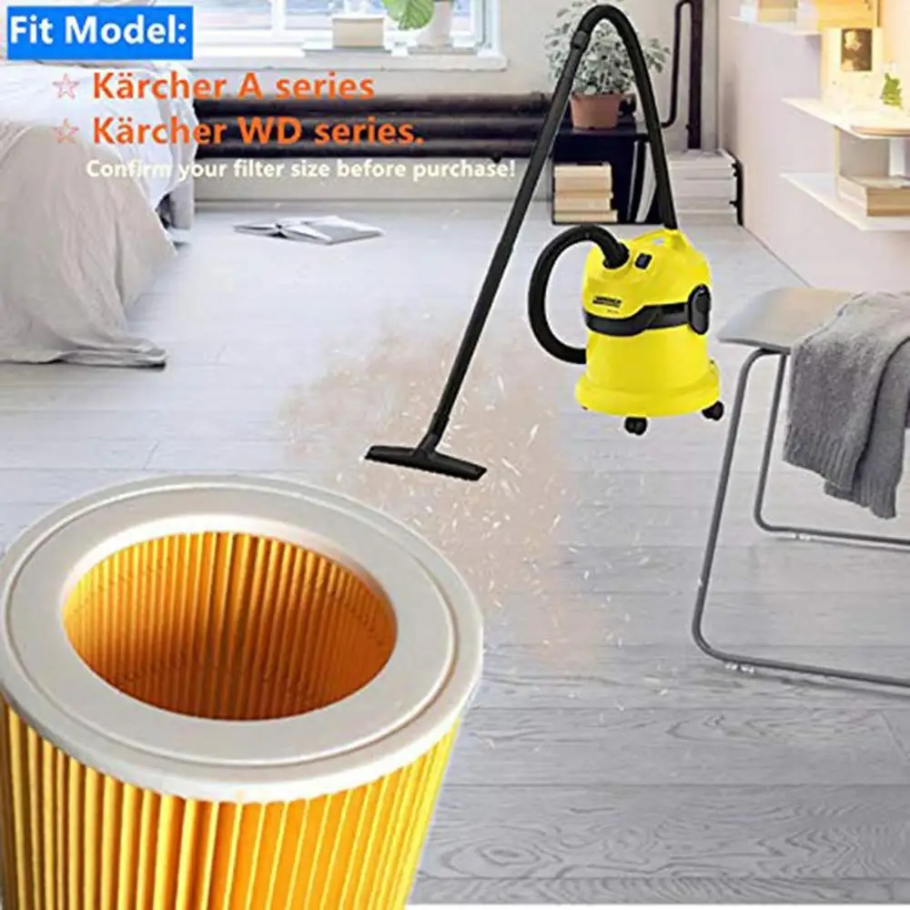 Сменный фильтр для Karcher A/WD серии портативный пылесос фильтрующий элемент прочный чистящий прибор части