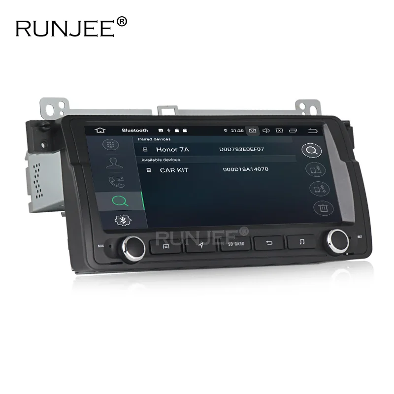 RUNJEE ips DSP Android 9 gps Авторадио Стерео система для BMW/E46/M3/Rover/3 серии мультимедийный плеер FM радио