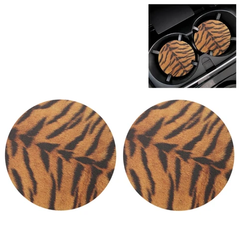 2 Pcs Cup Coasters Anti Slip Drinks Mat Soft PVC Drinks Absorbent for Cars Boat Vehicles Cup Holder