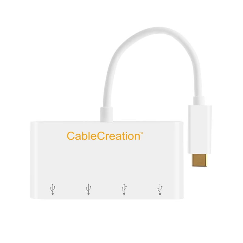 CableCreation кабель-Переходник USB C на 4-Порты и разъёмы USB 3,0 центр данных адаптер переменного тока, совместимый с MacBook Pro, Mac Mini, USB флеш-накопители, мобильный жесткий диск