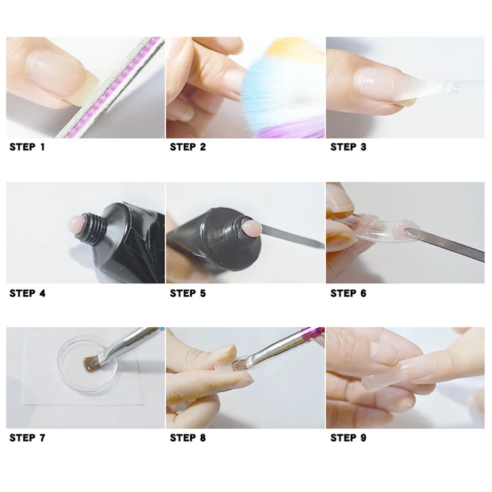 Безболезненный Расширенный гель для ногтей пластиковый Маникюр безбумажный для ногтевой фототерапии Быстрый кристаллический клей для наращивания женский TSLM1
