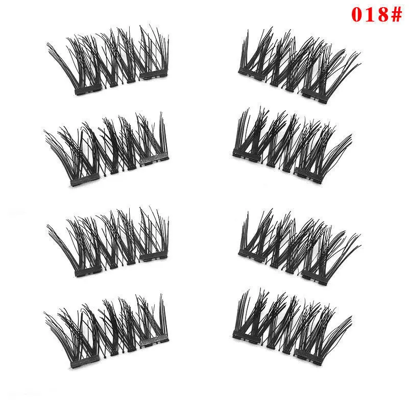 4/8pcs 자기 속눈썹 하프 아이 2 자석 래쉬 애플리케이터 키트 자연 Crisscross 재사용 가능한 3d 밍크 가짜 속눈썹 연장