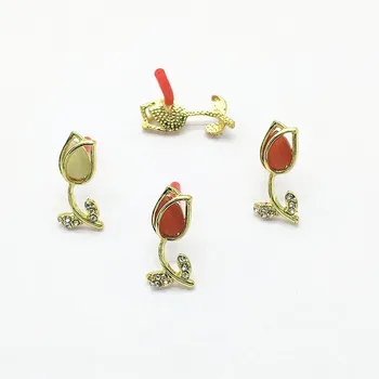 

New arrival! 23x10mm 50pcs Zinc Alloy Tulip shape Ear stud for Jewelry accessories Earrings DIY parts,hand Made Earring Making