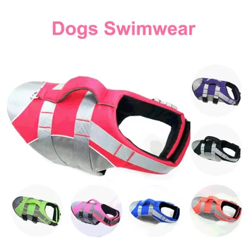 

Dogs Swimwear Pets Safety Swimming Suit Dog Life Vest Summer Shark Pet Safety Jacket For Small Medium Large Dog Safety Clothes