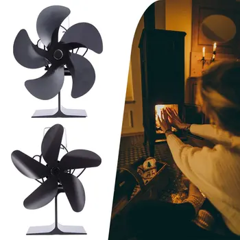 

SF102G Thermal Power Fireplace Heater Five Blades Fireplace Heating Fan Efficient Air Heater Low Noise Fan