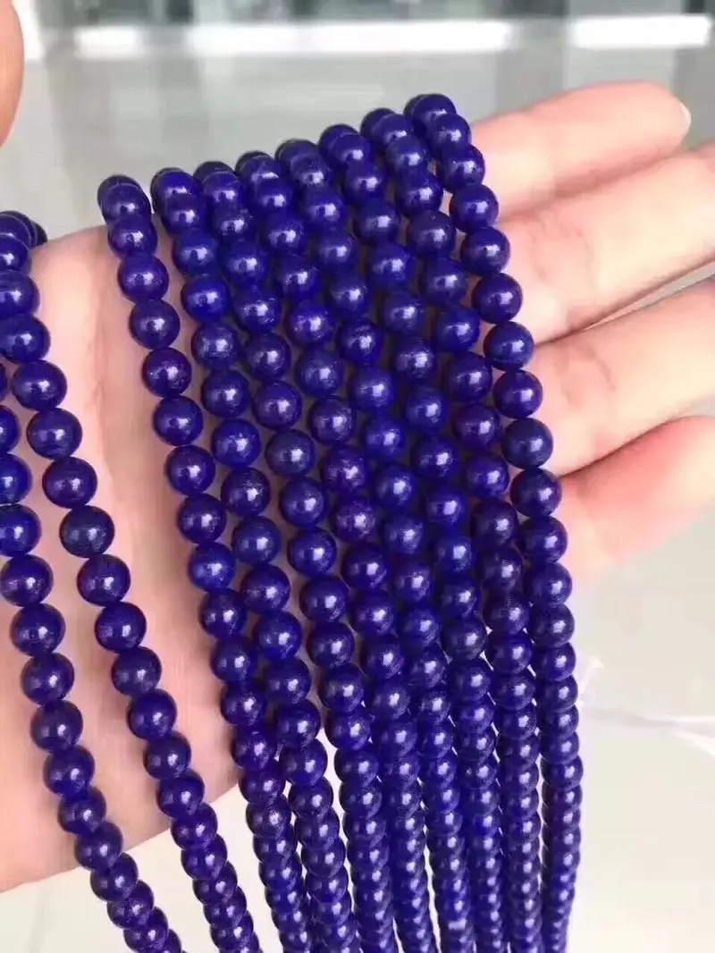 

Pure natural 7.5mm semi-finished lapis lazuli bizuteria damska joias feminina bracelets moda feminina brilliance